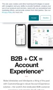 How customergauge.com looks like on a mobile device such as an iPhone.
