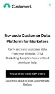 How customerlabs.co looks like on a mobile device such as an iPhone.