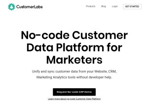 How customerlabs.co looks like on a tablet such as an iPad.