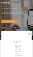 How customguide.com looks like on a mobile device such as an iPhone.