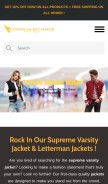 How customjacketsmaker.com looks like on a mobile device such as an iPhone.