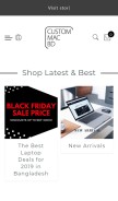 How custommacbd.com looks like on a mobile device such as an iPhone.
