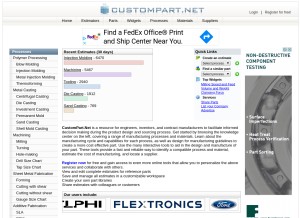 How custompartnet.com looks like on a tablet such as an iPad.