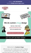 How customrugcn.com looks like on a mobile device such as an iPhone.