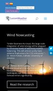 How customweather.com looks like on a mobile device such as an iPhone.