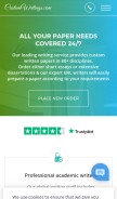 How customwritings.com looks like on a mobile device such as an iPhone.