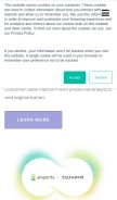 How custora.com looks like on a mobile device such as an iPhone.