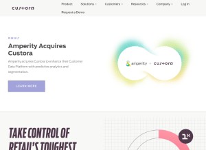 How custora.com looks like on a tablet such as an iPad.