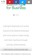How cuttingforbusiness.com looks like on a mobile device such as an iPhone.