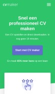 How cvmaker.nl looks like on a mobile device such as an iPhone.