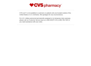 How cvs.com looks like on a tablet such as an iPad.