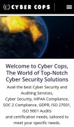 How cybercops.com looks like on a mobile device such as an iPhone.