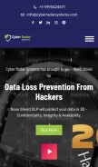 How cyberradarsystems.com looks like on a mobile device such as an iPhone.