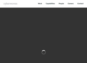 How cyberwoven.com looks like on a tablet such as an iPad.