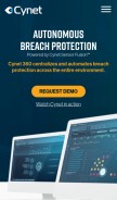 How cynet.com looks like on a mobile device such as an iPhone.