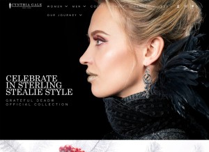 How cynthiagale.com looks like on a tablet such as an iPad.