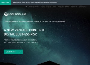 How cyveillance.com looks like on a tablet such as an iPad.