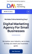 How d-m.com.au looks like on a mobile device such as an iPhone.