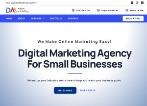How d-m.com.au looks like on a tablet such as an iPad.