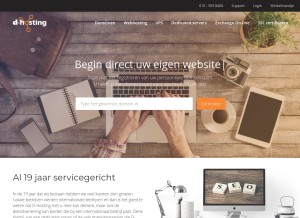 How d-server.nl looks like on a tablet such as an iPad.