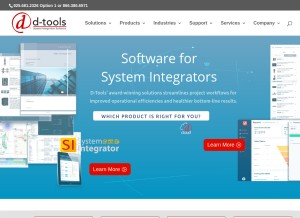 How d-tools.com looks like on a tablet such as an iPad.