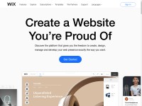Desktop screenshot for wix.com