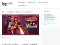 Desktop screenshot for telugulyricssongs.com