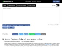 Desktop screenshot for notepadonline.co