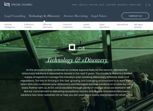 How d4discovery.com looks like on a tablet such as an iPad.