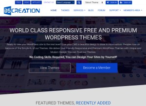 How d5creation.com looks like on a tablet such as an iPad.