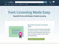 Desktop screenshot for fontspring.com
