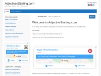 Desktop screenshot for adjectivesstarting.com