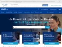 Desktop screenshot for ionos.de