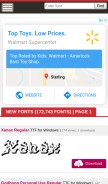 How dafontfree.net looks like on a mobile device such as an iPhone.