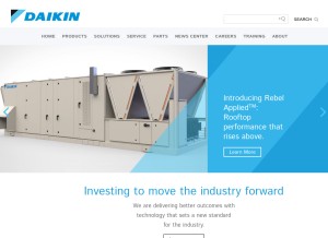 How daikinapplied.com looks like on a tablet such as an iPad.