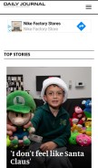 How daily-journal.com looks like on a mobile device such as an iPhone.