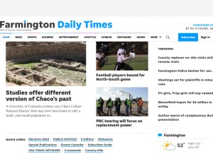 How daily-times.com looks like on a tablet such as an iPad.