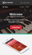 How dailyaudiobible.com looks like on a mobile device such as an iPhone.