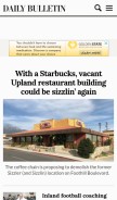 How dailybulletin.com looks like on a mobile device such as an iPhone.