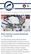 How dailyfaceoff.com looks like on a mobile device such as an iPhone.
