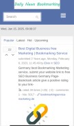 How dailynews-bookmarking.com looks like on a mobile device such as an iPhone.