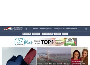 How dailynewshungary.com looks like on a tablet such as an iPad.