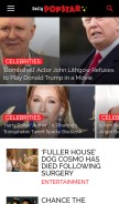 How dailypopstar.com looks like on a mobile device such as an iPhone.