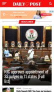 How dailypost.ng looks like on a mobile device such as an iPhone.