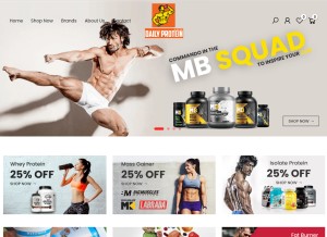 How dailyproteinnutrition.com looks like on a tablet such as an iPad.