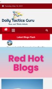 How dailytacticsguru.com looks like on a mobile device such as an iPhone.