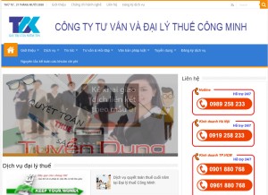 How dailythuecongminh.com looks like on a tablet such as an iPad.