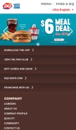 How dairyqueen.com looks like on a mobile device such as an iPhone.