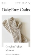 How daisyfarmcrafts.com looks like on a mobile device such as an iPhone.