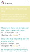 How daklak.bmt1.net looks like on a mobile device such as an iPhone.